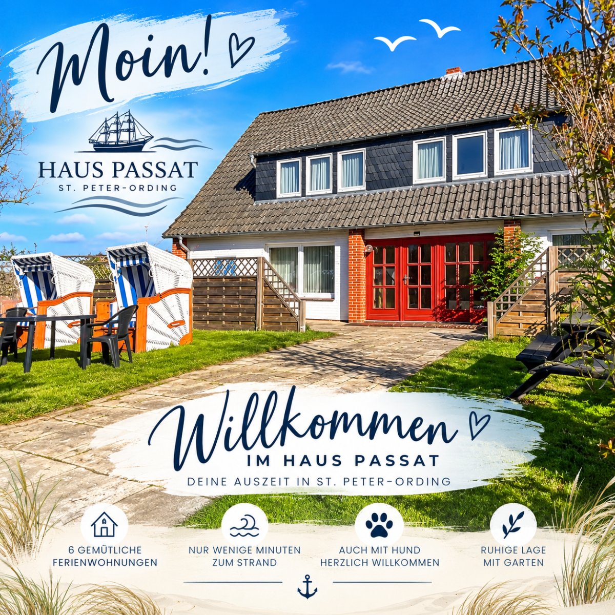 Ferienwohnung in St.Peter Ording: 6 Ferienwohnungen in SPO Hunde erlaubt 